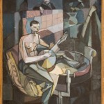 1. Man with guitar (1949 Oil on canvas 57 x 42cm)