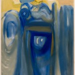 10. Upright figurescape (1963 Oil on canvas 127 x 99cm)
