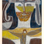 28. Deity (1991 Oil pastel on paper 93 x 66cm)