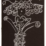 31. The Crumpety Tree (2001 Pastel on black paper 26 x 19cm)