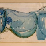 9. Figurescape no.3 (1963 Watercolour and ink on paper 33 x 61cm)